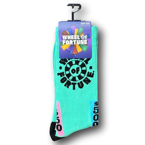 3/$20 Wheel Of Fortune Game Show Funny Novelty Crew Socks - NWT